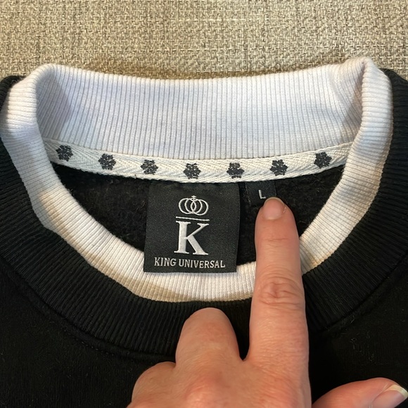 Flamingo Christmas tree pyramid sweatshirt, “ugly Christmas sweater”, size Large - Picture 4 of 4